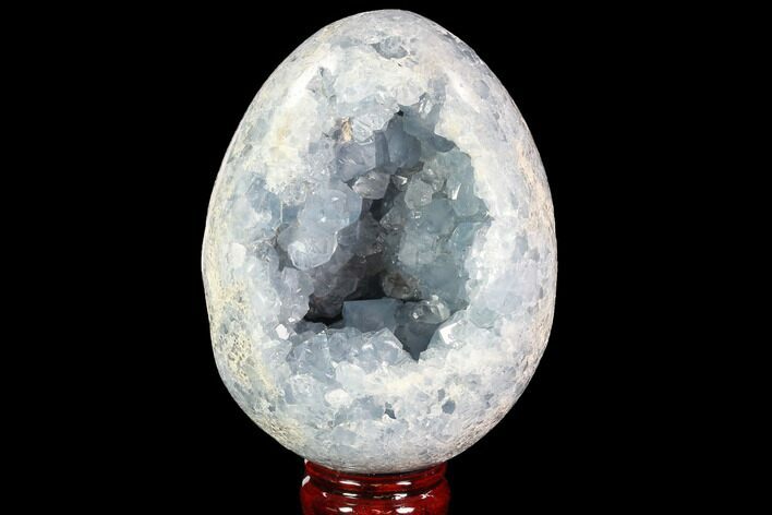 Crystal Filled Celestine (Celestite) Egg Geode #88282